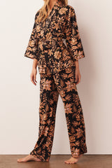 Julia Cloud Jersey PJ Set in Damask