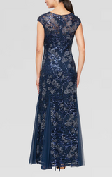 Petite Emily Embroidered Fit and Flare Dress