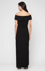 Nora Off-the-Shoulder Matte Jersey Dress