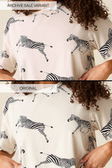 Maddie Cloud Jersey PJ Set in Animalia (Color Variation)