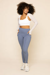 Supersculpt™ Leggings with Pockets - Blue Mist