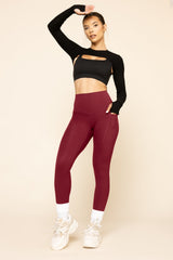 Supersculpt™ Leggings with Pockets - Crimson