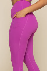 Crisscross Hourglass® Leggings with Pockets - Royal Orchid