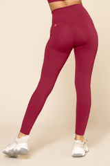 Crisscross Hourglass® Leggings with Pockets - Ruby