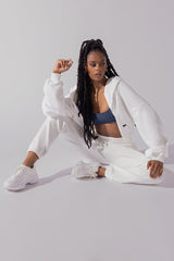 Cloud Rollover Sweatpant - White