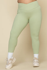Crisscross Hourglass® Leggings with Pockets - Pistachio