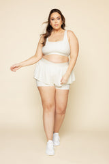 On The Run Ruffle Short - Ivory