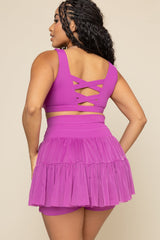 Pirouette Skort - Royal Orchid