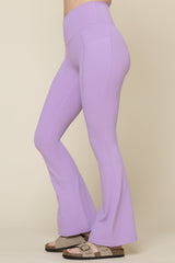 Crisscross Hourglass® Flared Leggings with Pockets - Mystic Purple