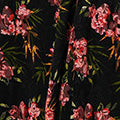Floral Cap Sleeve Shirred Midi Dress
