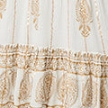 Paisley Flared Sleeve Knee Length Dress