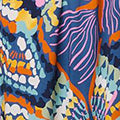 Abstract Frill Cap Sleeve Wrap Midi Dress