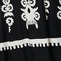 Ikat Print 1/2 Sleeve Wrap Midi Dress