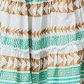 Printed 3/4 Sleeve Tiered Mini Dress