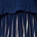 Striped Pleat 1/2 Sleeve Midi Dress