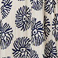 Printed Short Sleeve Shirred Maxi Dress