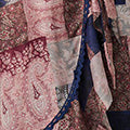 Patchwork Sleeveless Midi Wrap Dress