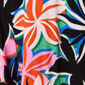 Floral Wave Trim Sleeveless Maxi Dress