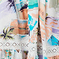 Patchwork Print Lace Knee Length Dress