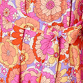 Vintage Floral Tie Waist Short Dress