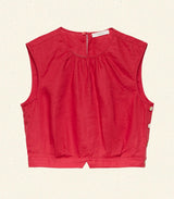 DORIS TOP -- SCARLET