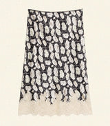 ELOWETTE SKIRT -- NOIR FLEURS D'ANEMONE