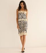 ELOWETTE SKIRT -- NOIR FLEURS D'ANEMONE