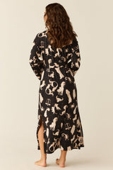 Kaia Cloud Jersey Kimono Robe in Zodiac