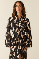 Kaia Cloud Jersey Kimono Robe in Zodiac