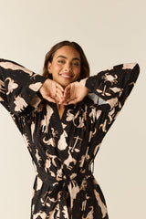 Kaia Cloud Jersey Kimono Robe in Zodiac