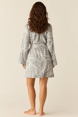Meadow Cloud Jersey Classic Short Robe in Whisper