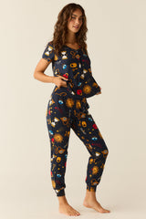 Nadia Cloud Jersey PJ Set in Mystic