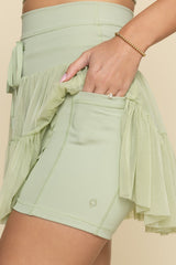 Pirouette Skort - Pistachio