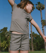 TOMMIE SHORT -- NOIR LA MADDALENA GINGHAM