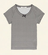 HUCKLEBERRY TEE -- NOIR LA MADDALENA GINGHAM