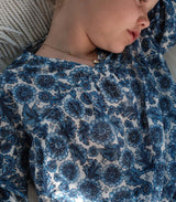 LITTLE MARCHE TOP -- BLEU SOLEIL FLEURIT