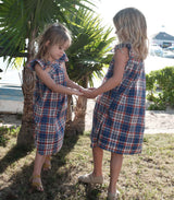 LITTLE NISHA DRESS -- COTE D’AZUR PLAID