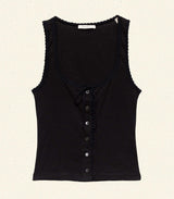 LOIS TANK -- BLACK QUELLE JOLIE POINTELLE