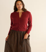 FREYA CARDIGAN -- MALBEC