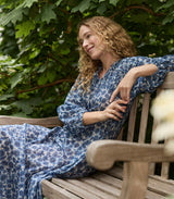 NAYELI DRESS -- BLEU SOLEIL FLEURIT