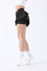 On the Run Ruffle Short - Black