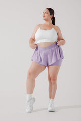 On the Run Ruffle Short - Lilac