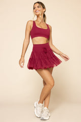 Pirouette Skort - Ruby