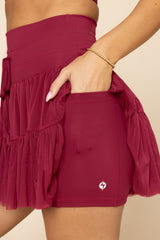 Pirouette Skort - Ruby