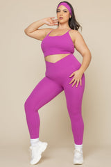 Crisscross Hourglass® Leggings with Pockets - Royal Orchid