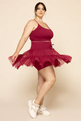 Pirouette Skort - Ruby