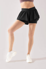 On the Run Ruffle Short - Black