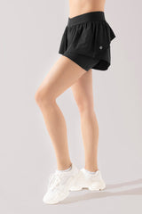 On the Run Ruffle Short - Black
