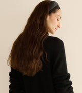 SESTRI HEADBAND -- BLACK SATIN