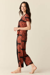 Alyssa Summer Jersey PJ Set in Desert Bloom